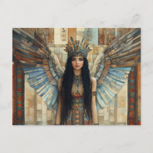 Postal Arte pastel de arcoíris de la diosa estelar Anunna