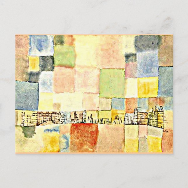 Postal Arte Paul Klee - Neuer Stadtteil en M (Anverso)
