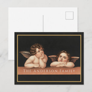 Postal Arte personalizado del Renacimiento vintage de Raf