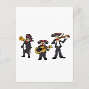 Postal Arte Personalizado musical de Mariachi Fiesta