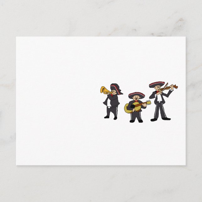 Postal Arte Personalizado musical de Mariachi Fiesta (Anverso)
