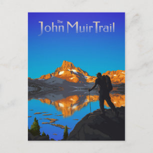 Postal Arte - Pico de pancarta - John Muir Trail Textos