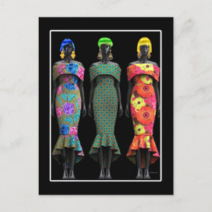 Postal Arte pop africano