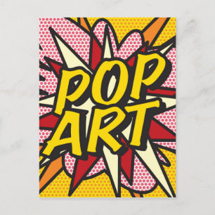 Postal ARTE POP Arte divertido de cómic retro
