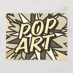 Postal ARTE POP Arte Divertido Vintage Libro de Cómic Ret