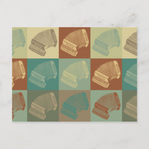 Postal Arte pop de acordeón