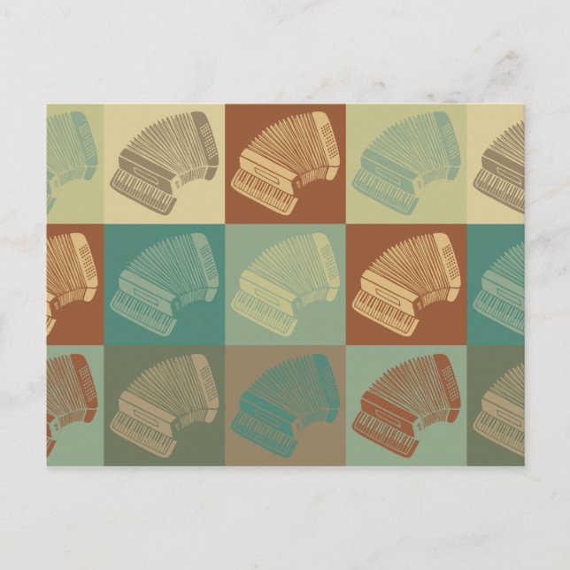 Postal Arte pop de acordeón (Anverso)