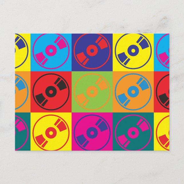 Postal Arte pop de audio y video (Anverso)