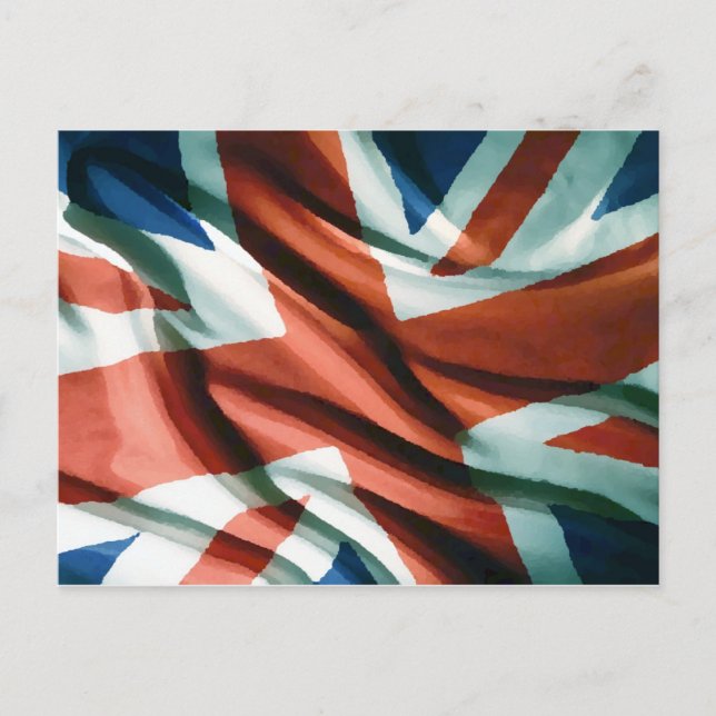 Postal Arte pop de bandera británica (Anverso)