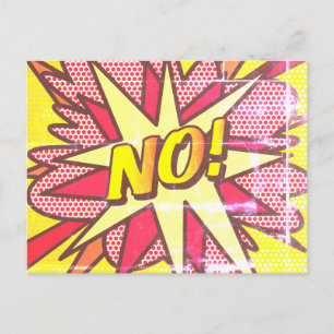 Postal Arte Pop de Cómic Retro Divertido