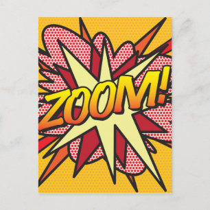 Postal Arte Pop de Cómic Retro Divertido ZOOM