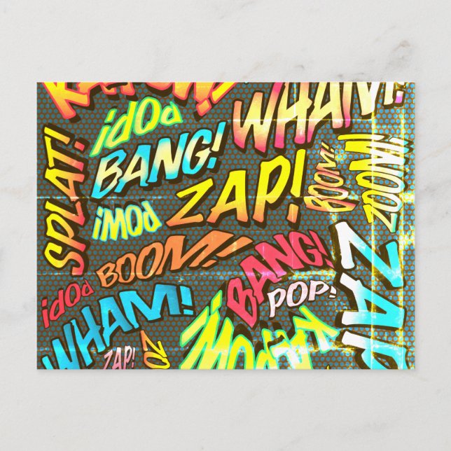 Postal Arte Pop de Cómics Retro Divertidos (Anverso)
