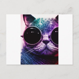 Postal Arte pop de gato hipster