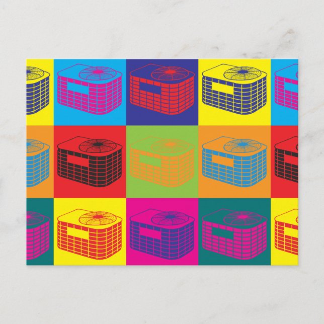 Postal Arte pop de HVAC (Anverso)