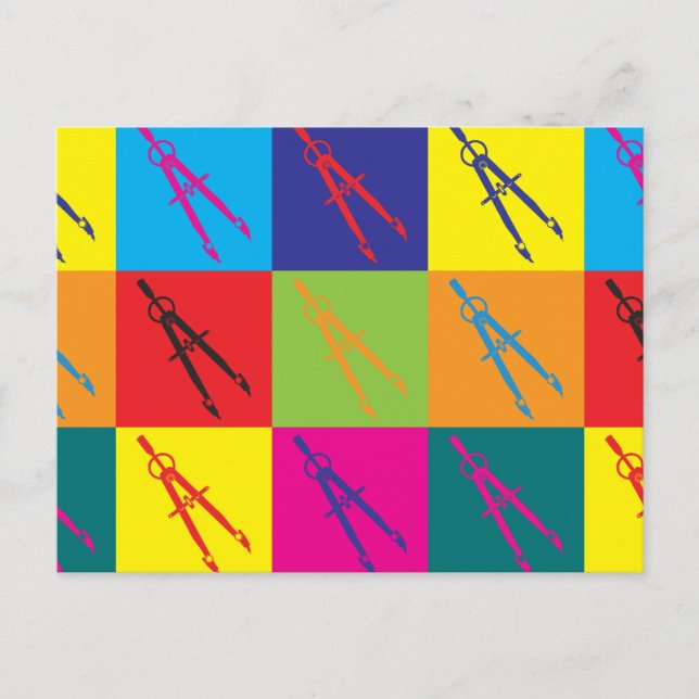 Postal Arte pop de ingeniería civil (Anverso)
