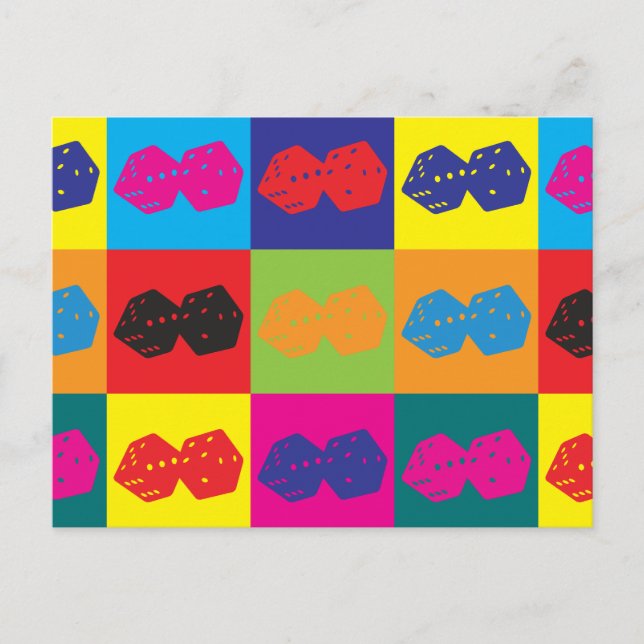 Postal Arte pop de juegos (Anverso)