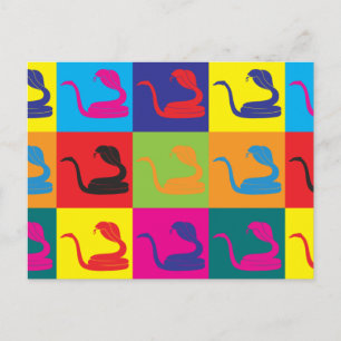 Postal Arte pop de la herpetología