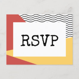 Postal Arte pop de los años 80 estilo Memphis RSVP