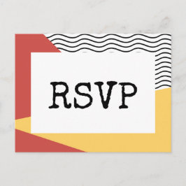 Postal Arte pop de los años 80 estilo Memphis RSVP