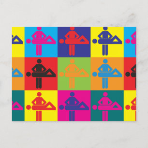Postal Arte pop de masaje