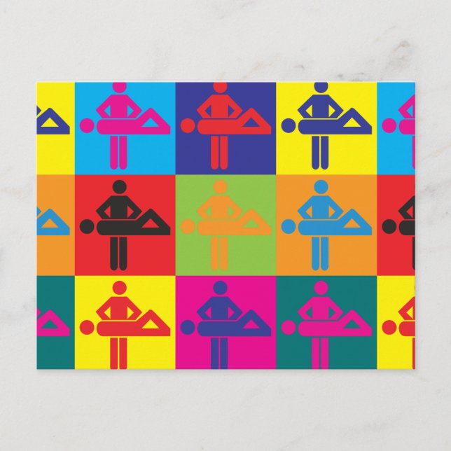 Postal Arte pop de masaje (Anverso)