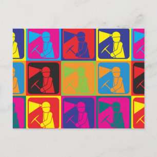 Postal Arte pop de minería