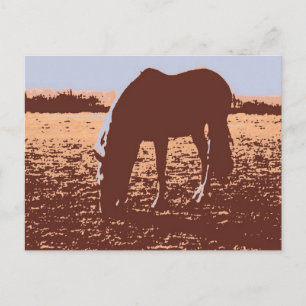 Postal Arte pop de moda de caballo