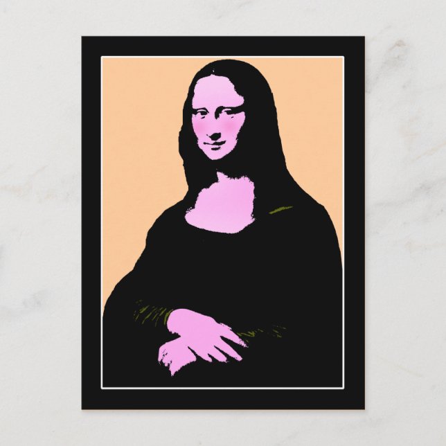 Postal Arte pop de Mona Lisa (Anverso)