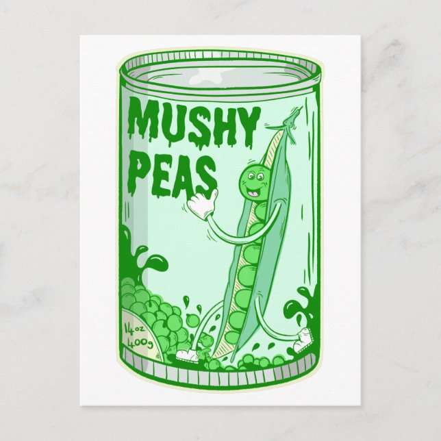 Postal Arte pop de Mushy Peas (Anverso)