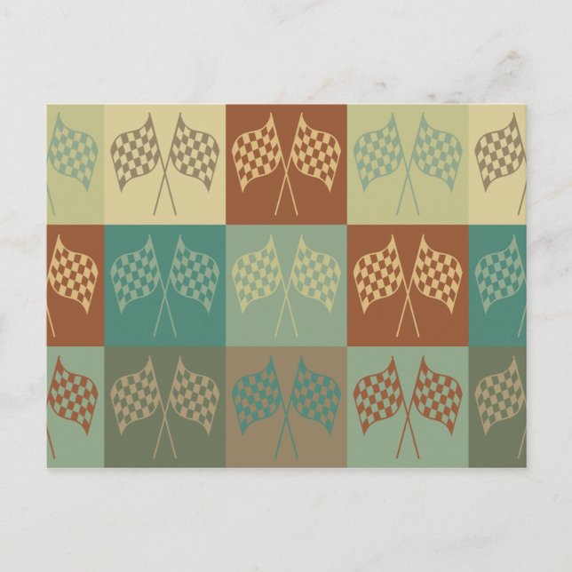 Postal Arte pop de NASCAR (Anverso)