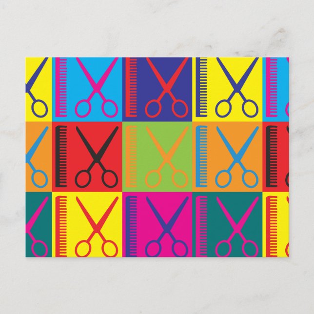 Postal Arte pop de pelo corto (Anverso)