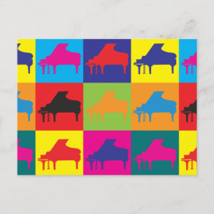 Postal Arte pop de piano