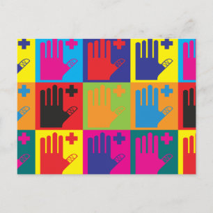 Postal Arte pop de primeros auxilios