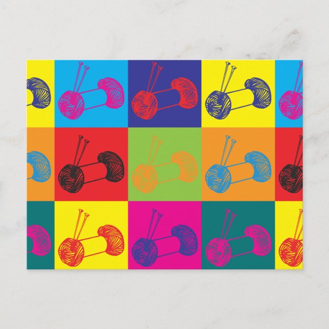 Postal Arte pop de punto (Anverso)