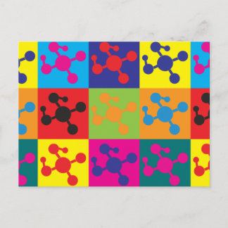 Postal Arte pop de química de polímeros