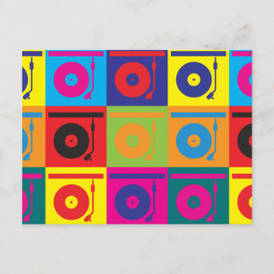 Postal Arte pop de registros