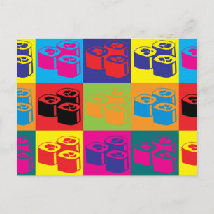 Postal Arte pop de sushi
