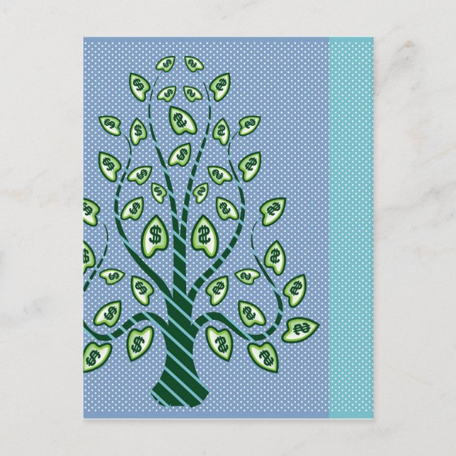 Postal Arte pop del árbol del dólar (Anverso)