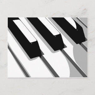 Postal Arte pop del teclado del piano