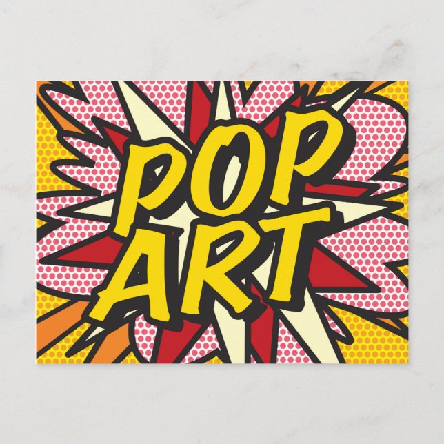 Postal ARTE POP Diversión Arte Pop de Cómic Retro (Anverso)