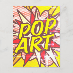 Postal ARTE POP Divertido Arte Pop de Cómic Retro