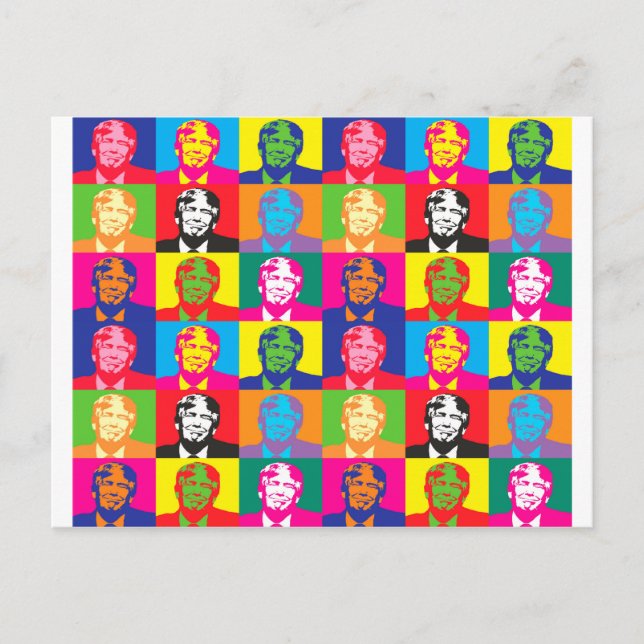 Postal arte pop donald trump (Anverso)