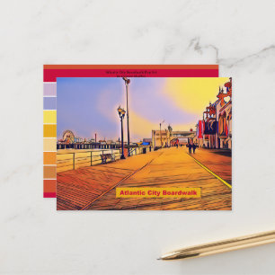 Postal Arte pop en la playa de Atlantic City