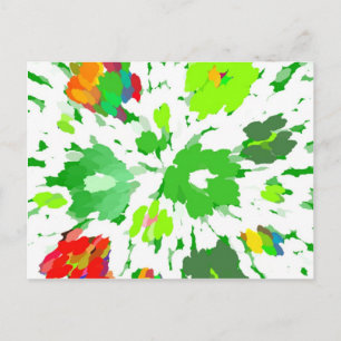 Postal Arte pop floral acuarela