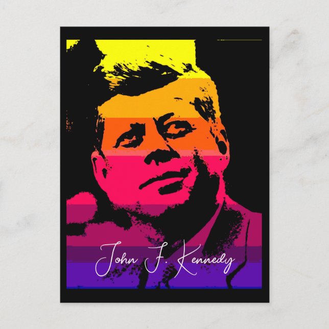 Postal Arte Pop Jack JFK John F. Kennedy (Anverso)