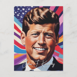 Postal Arte Pop Jack JFK John F. Kennedy