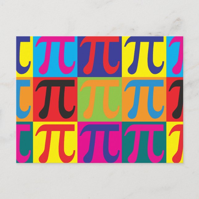 Postal Arte pop matemático (Anverso)