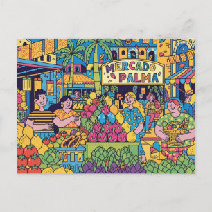 Postal Arte Pop Moderno de Palma de Mallorca