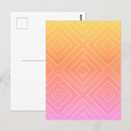 Postal Arte Pop Moderno Diamante Hipnótico Pastel Bonito