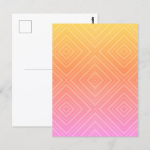 Postal Arte Pop Moderno Diamante Hipnótico Pastel Bonito